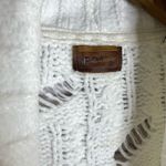 POL  White Chenille Open Knit chunky Longline Cardigan Photo 2