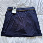 IZOD NWT Golf Skort Skirt Blue Yellow Pull On Stretch Womens Size Large Pockets Photo 7