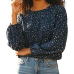 BB Dakota by Steve Madden Blue Flowy Blouse Women's Small Photo 0