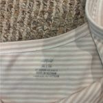 Aerie Cream and White Striped One-Shoulder Tank Top Photo 2