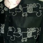 Bellisima Couture 8 Fleur de Leis Beaded Evening Jacket Black Photo 2