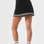 Alo Yoga Tennis Club Sweater Knit Skirt Black/Ivory S Photo 2