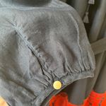 J.Crew XS S Navy Linen Oversized Short Dress Belted Red Floral Embroidered Tunic Photo 5