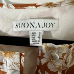 Shona joy Flor Pintucked Floral Linen Midi Dress in Orange Floral Photo 7