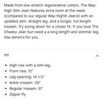 Everlane The Way High Slim Straight Short Denim Jeans Photo 6