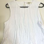 Madewell NWT White Sleeveless Bubble Fashion Top - Medium Photo 2