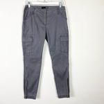 Eileen Fisher Grey Cargo Zipped Ankle Utility Style Cropped Ankle Pants Size 4 Photo 2