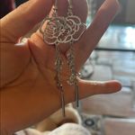 Amazon CC Gold Rose Dangle Earrings Photo 1