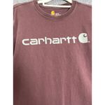 Carhartt Plum Logo T-Shirt Medium Original Fit Workwear Graphic Tee Classic Photo 1