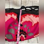 Missoni Large Canvas Tote Bag Multi Colored Abstract Floral Leather Trim Photo 11