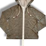 Zoe + Phoebe Women’s Sz M Long Sleeve Hooded Shirt Pullover Sage Green Size M Photo 4