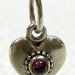 Pandora Authentic Retired S925 ALE Pink Rhodolite Treasured Heart Charm Pendant Photo 0