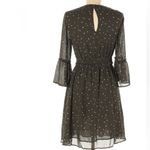 H&M bell sleeve black dress with black and white polka dots size 4 Photo 1