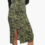 Derek Lam  Lucielle Camo Ruched Studded Midi Dress NWOT SIZE‎ XS Photo 0