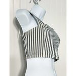 ZARA  Striped Denim Crop Bodice Tank Top Sleeveless‎ Blue White Small Photo 3