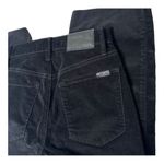 joe's jeans Joe’s THE OLIVIA 24' black velvet high rise cropped flare jeans ripped hem Photo 2