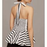 Maeve NWT Anthropologie Women's XXS Striped Halter Halter Drop-Waist Peplum Top Photo 1
