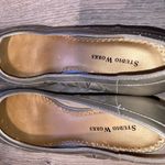 Studio Works  round toe slip on shoes metallic silver, 2” stacked heel size 8.5 Photo 7