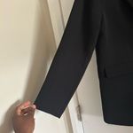 Good American Luxe Suiting Boyfriend Blazer Jacket Women's Size 1/2 Black NWOT Photo 2