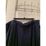 Ava & Viv  Womens 3X Velour Jogger Pants Pockets Navy Blue Photo 2