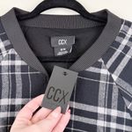 CCX by City Chic Women's Size 18 M Black Gray Plaid Check Bomber Jacket Photo 4