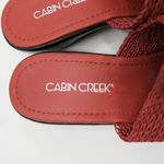 Cabin creek Vintage 90s Red Woven Wedge Sandals Photo 7