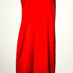 Elliatt Women's Red Satin V-Neckline Sleeveless Satin Midi Dress Size XS Photo 3
