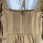 Anthropologie By Womens Dress M Square Neck Poplin Mini Crop Sleeve Fit & Flare Photo 7