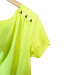 Maison Scotch Short Sleeves Blouse Cowl Neck Top Neon Yellow Y2K 2 Medium EUC Photo 4