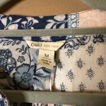 Cato Quilted Patchwork Long Sleeve V Neck Dress Blue Pink Size Medium Photo 2