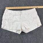 American Eagle Vintage Y2K Low Rise White Micro Shorts Sz 6 Mallcore Distressed Photo 9
