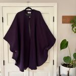 Vintage Peter James Purple Wool‎ Cashmere Cape Buttons Coat Wrap Poncho One Size Size XL Photo 1