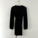 Gianni Bini NWT  Leighton Black Velvet Long Sleeve Wrap Mini Dress Photo 2