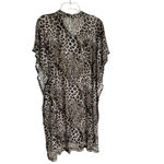 SEA LEVEL Wildside Mesh Beach Coverup Caftan Shirt Animal Print Size S NWT Black Photo 5