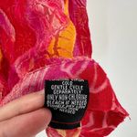 Linear Sheer Floral Art To Wear Button Front Shacket Pink Size XL Photo 4