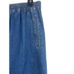 Liz Claiborne VTG Elizabeth Liz Clairborne Denim Elastic Waist Snap Front Skirt 90s Y2K 22P Photo 3