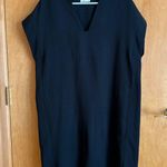 Vince Women's Black Sleeveless Mini Dress V Neck Minimalist Shift S Photo 0