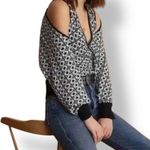 Anthropologie Maeve  Black White Knitted Sweater Shrug 2pc Top - Size XSmall Photo 0