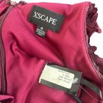 XScape  MADE IN‎ USA BURGUNDY FLOWER PROM FORMAL MAXI DRESS SZ. 4 SMALL NWT Photo 5