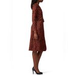 Sweet Baby Jamie Chic Brown Black Zebra Wrap Midi Dress Women’s Size Small S Photo 1