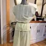 Leslie Fay Vintage My Latest 70’s Midi Skirt Top Set Sheer Mint. Photo 3