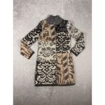 Sundance  Lambswool Sweater Womens Small Button Front Long Duster Artsy Patchwork Photo 2