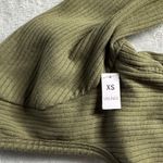 PINK - Victoria's Secret  Olive Ribbed Bodysuit Photo 2