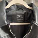 ZARA  Leather Jacket Black Photo 2