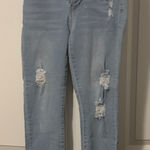 California vintage Sky Blue Distressed Ankle Jeans Photo 0