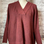 Anthropologie Womens Sweater V Neck Boxy Dolman Rust Size S Photo 0