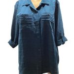 Ny Collection  Button Down 3/4 Sleeve Blouse Size 1X New With Tags Photo 0