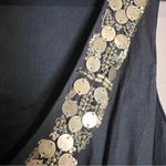 Sue Wong Black Beaded A-line Tiered Cocktail Dress Gold Belt India VTG Y2K Sz 4P Photo 8