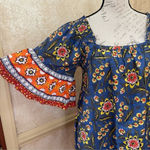 Joie  Chloris Baja Batik Bell Floral Summer Dress womens M Medium Photo 3