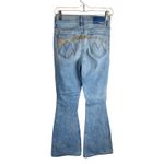 MOTHER Denim Jeans Women Light Wash Star Embellished Straight Leg Blue Size 25 Photo 3
